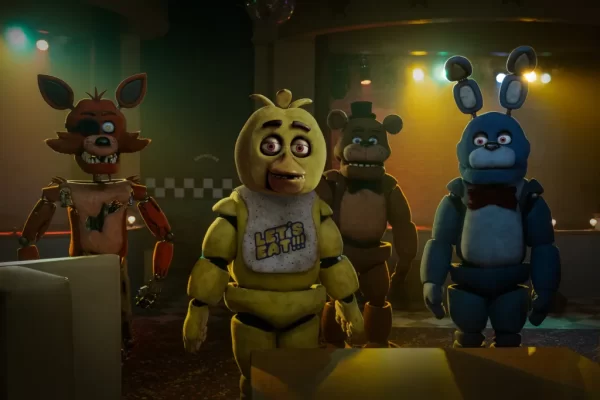 The four classic animatronics featured in the official Five Nights AT Freddys