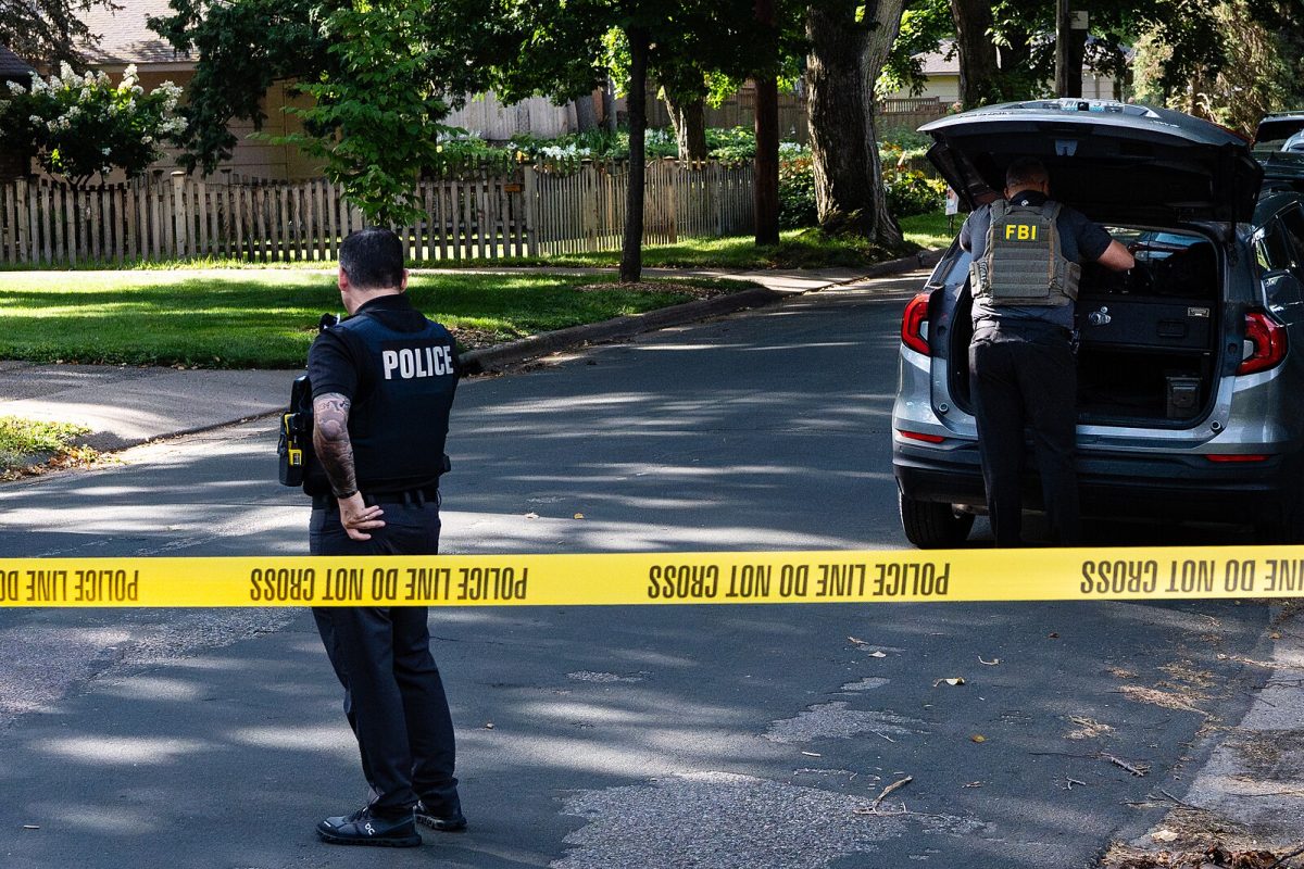 Officers respond to Annunciation Catholic School in Minneapolis after a mass shooting on August 27, 2025. Attribution to Chad Davis. 